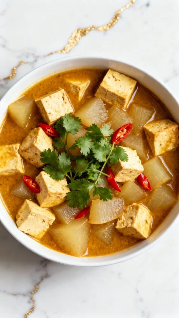 Silken Tofu & Turnip Curry
