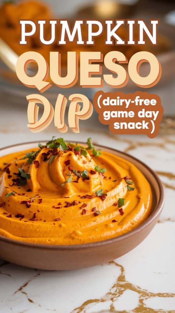 Pumpkin Queso Dip (Dairy-Free Game Day Snack)