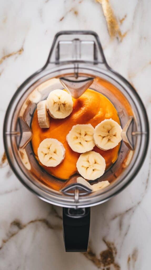 Pumpkin Smoothie Bowl with Granola & Pumpkin Seeds.