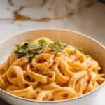 Creamy Vegan Pumpkin Alfredo Pasta (Cashew-Based)