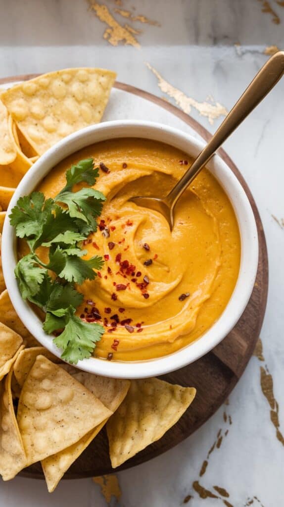 Pumpkin Queso Dip (Dairy-Free Game Day Snack)