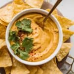 Pumpkin Queso Dip (Dairy-Free Game Day Snack)