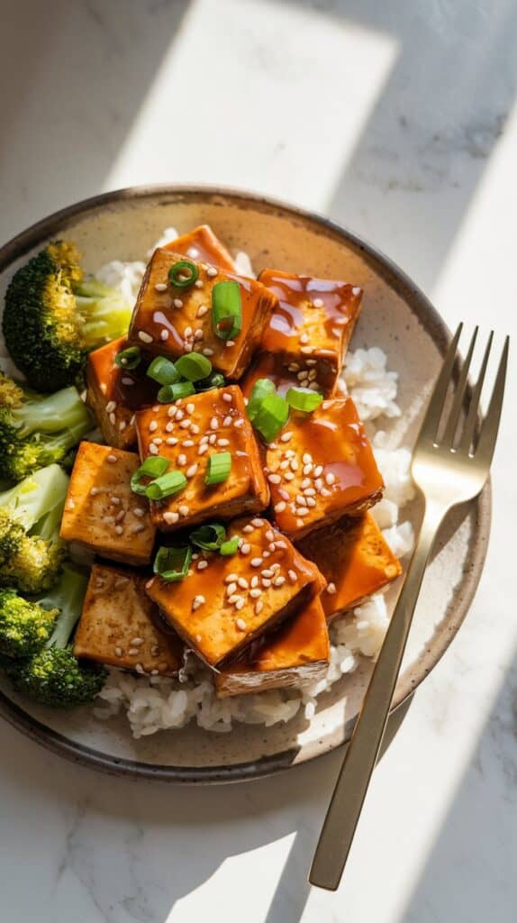 Roasted Tofu with Ginger Miso Glaze – Healthy