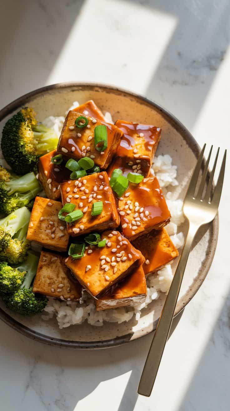 Roasted Tofu with Ginger Miso Glaze – Healthy
