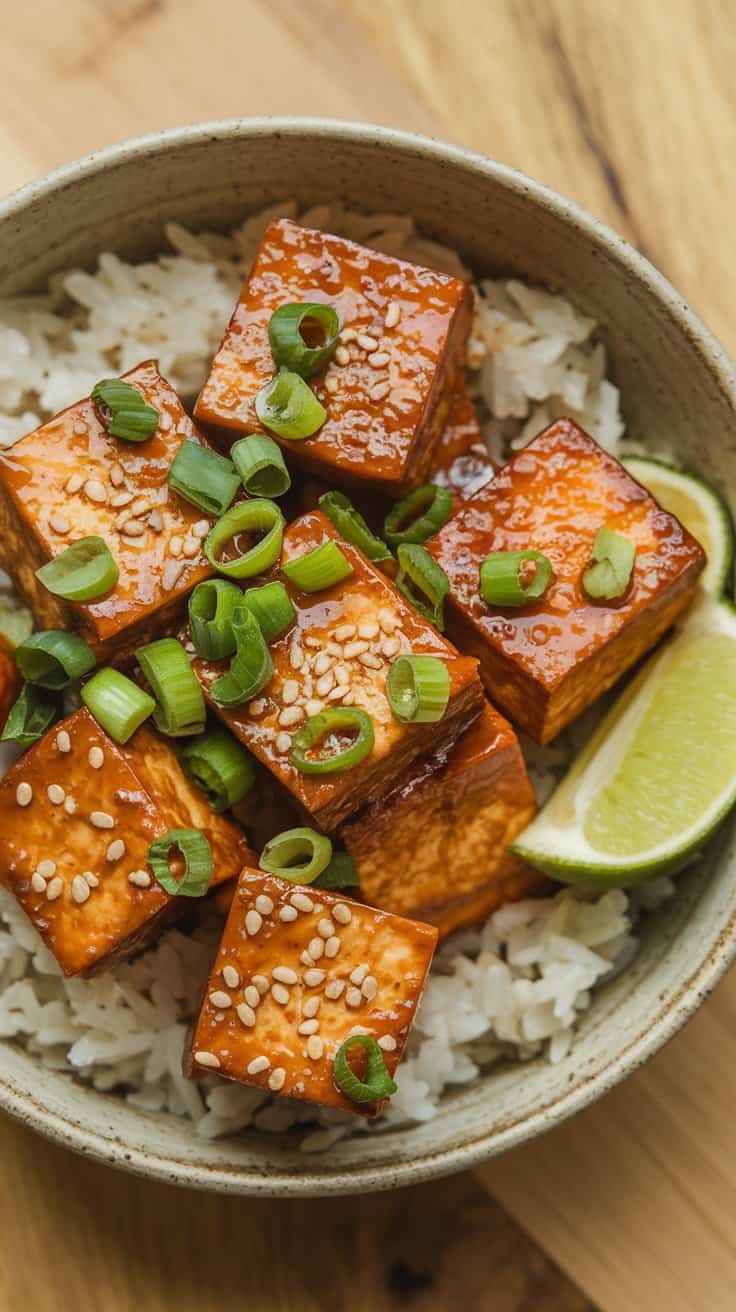 Baked Tofu with Spicy Tamarind Miso & Kaffir Lime