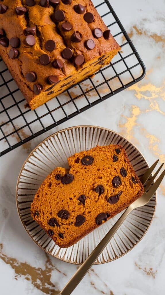 Vegan Pumpkin Bread with Chocolate Chips