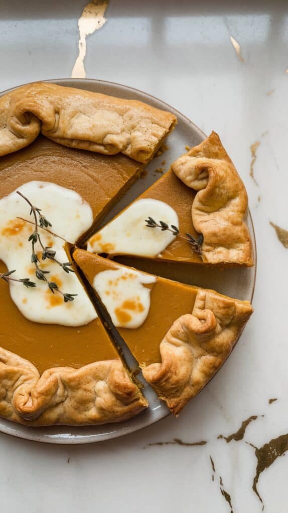 Savory Pumpkin Galette with Caramelized Onions