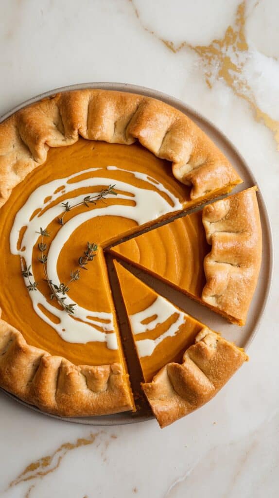Savory Pumpkin Galette with Caramelized Onions