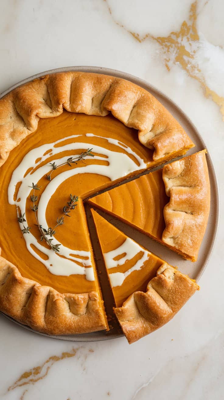 Savory Pumpkin Galette with Caramelized Onions