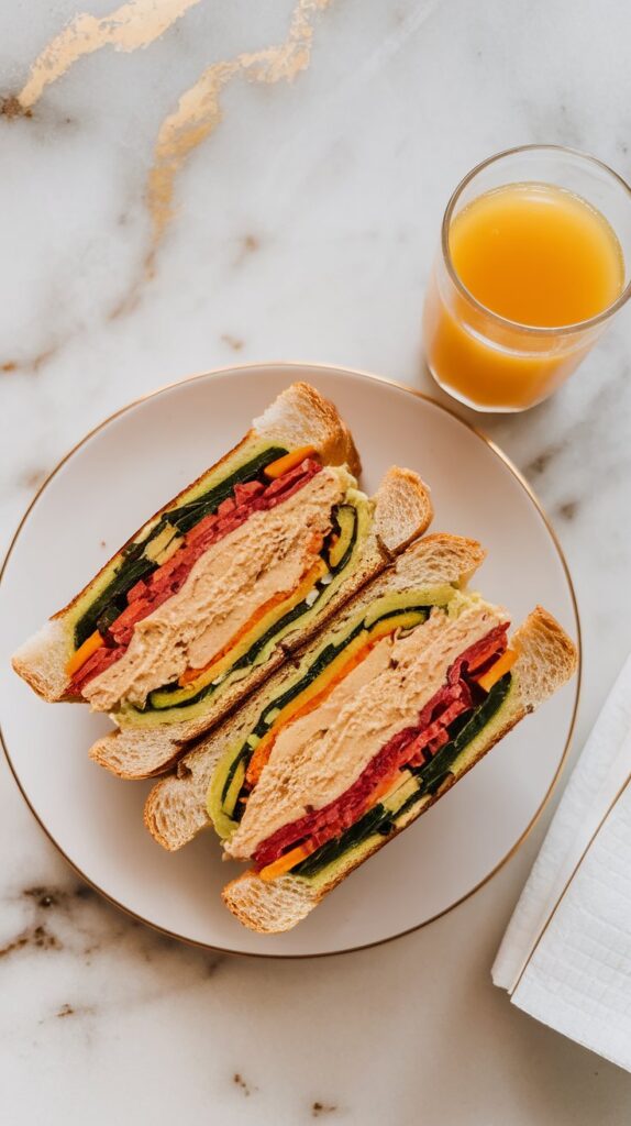 Hummus & Veggie Breakfast Sandwich 
