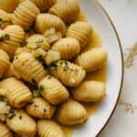 Vegan Pumpkin Gnocchi with Garlic Butter Sauce