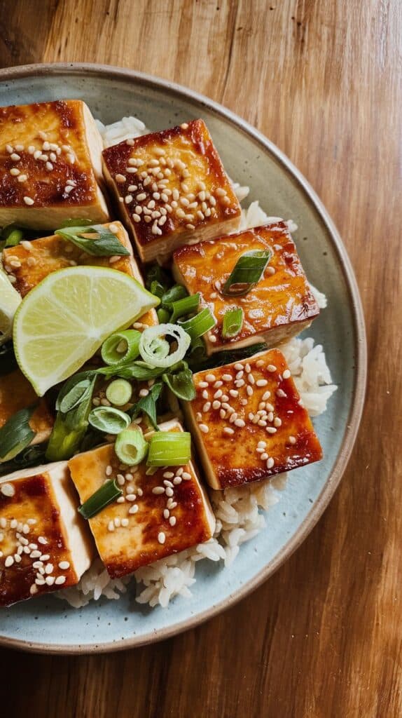 Baked Tofu with Spicy Tamarind Miso & Kaffir Lime