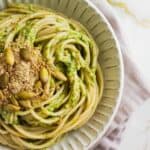 Vegan Pumpkin Seed Pesto Pasta