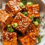 Air Fryer Tofu with Sticky Sesame Sauce