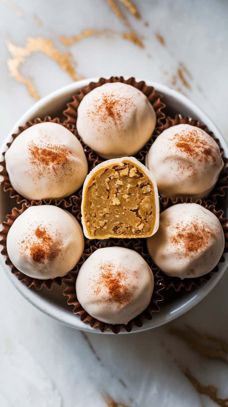Pumpkin Spice Truffles (5 Ingredients)