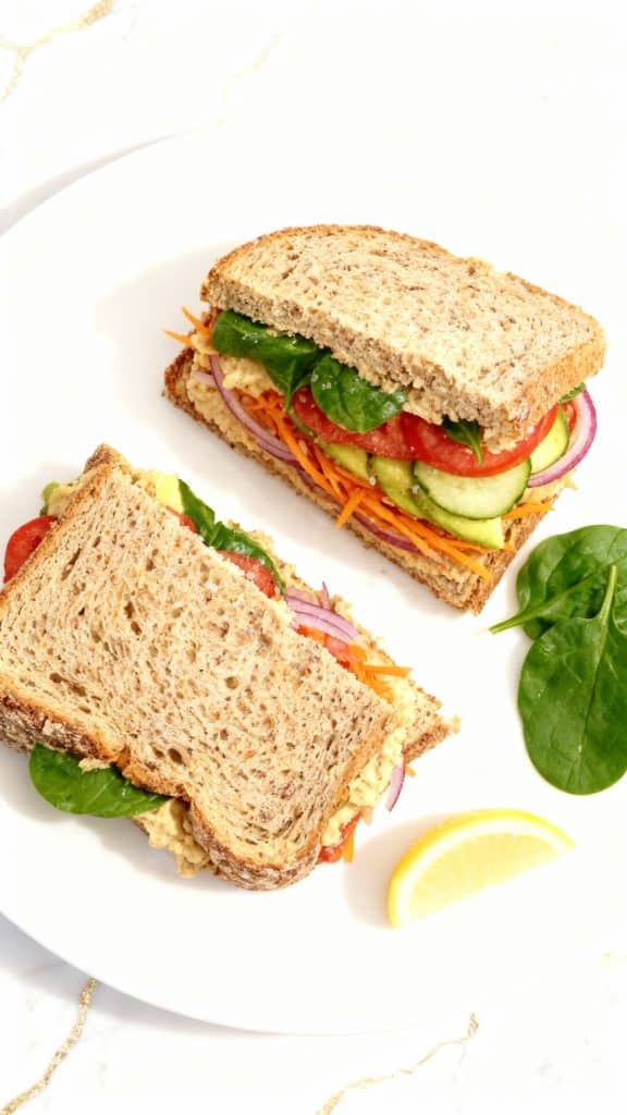 Hummus & Veggie Breakfast Sandwich