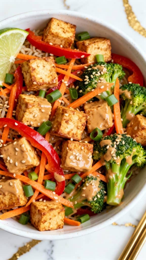 Stir-Fried Tofu with Peanut Sauce