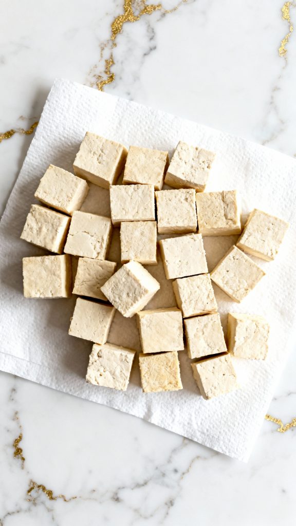 Crispy Tofu Salad with Yuzu Dressing & Green Mango