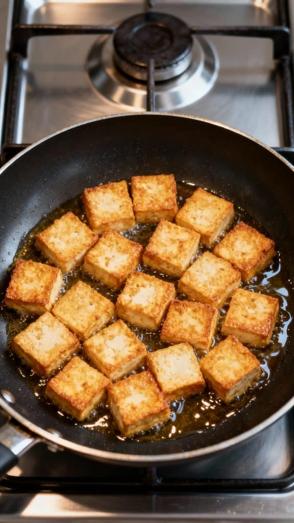 Crispy Tofu Salad with Yuzu Dressing & Green Mango