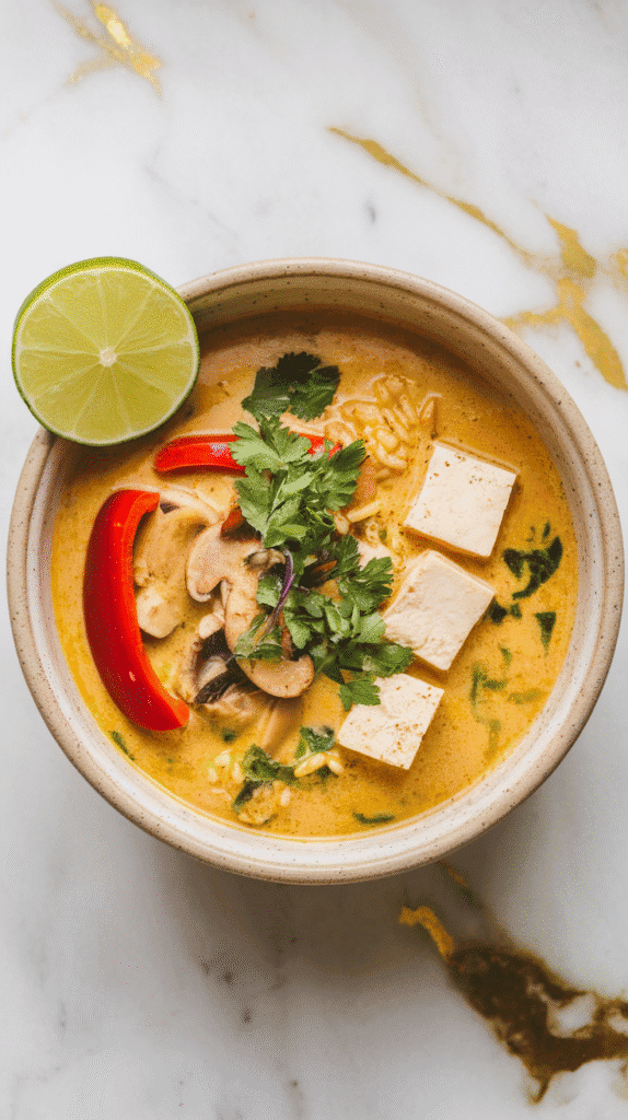 Vegan Thai Coconut Curry Soup