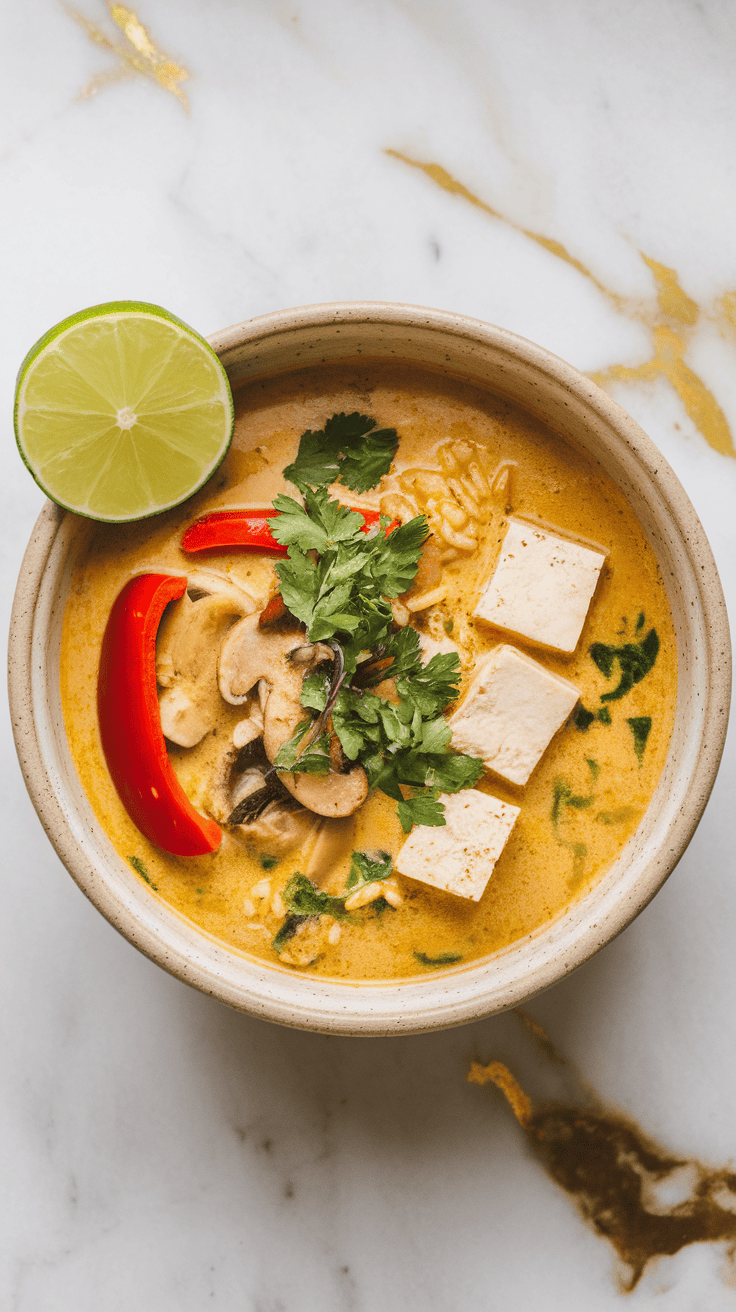 Vegan Thai Coconut Curry Soup