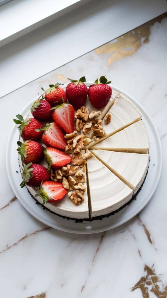 No-Bake Vegan Cheesecake with Walnut