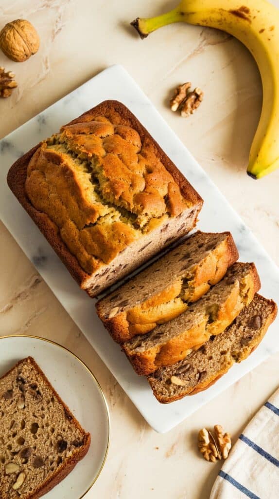 Vegan Banana Bread – Moist, Hearty, and Packed with Walnuts