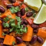 Crockpot Vegan Sweet Potato & Black Bean Stew