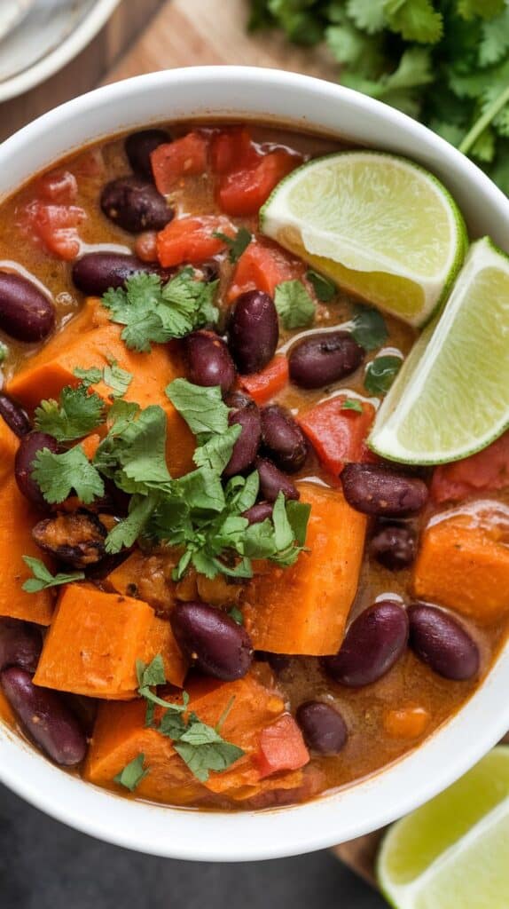 Crockpot Vegan Sweet Potato & Black Bean Stew