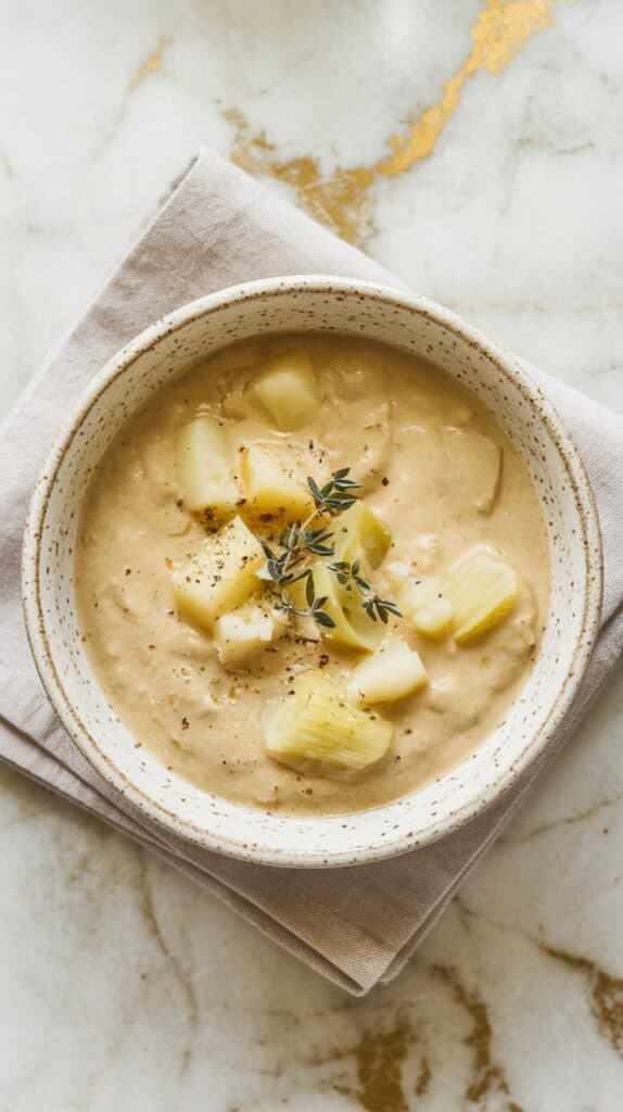 Crockpot Vegan Potato Leek Soup