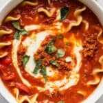 Cozy Crockpot Vegan Lasagna Soup