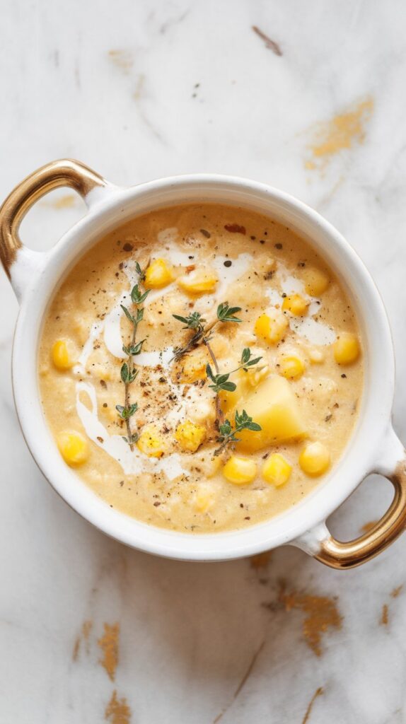 Crockpot Vegan Corn Chowder – Creamy