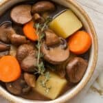 Crockpot Vegan Mushroom “Beef” Stew
