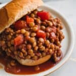 Crockpot Vegan Lentil Sloppy Joes