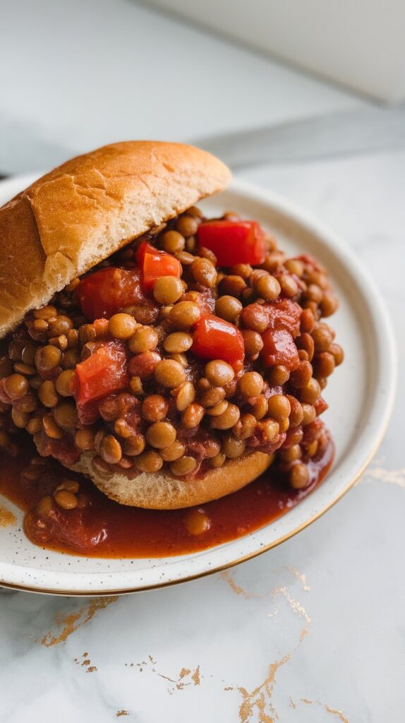Crockpot Vegan Lentil Sloppy Joes