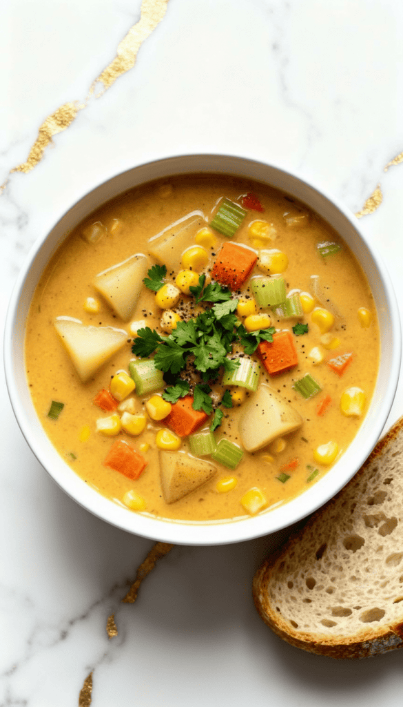 Crockpot Vegan Corn Chowder