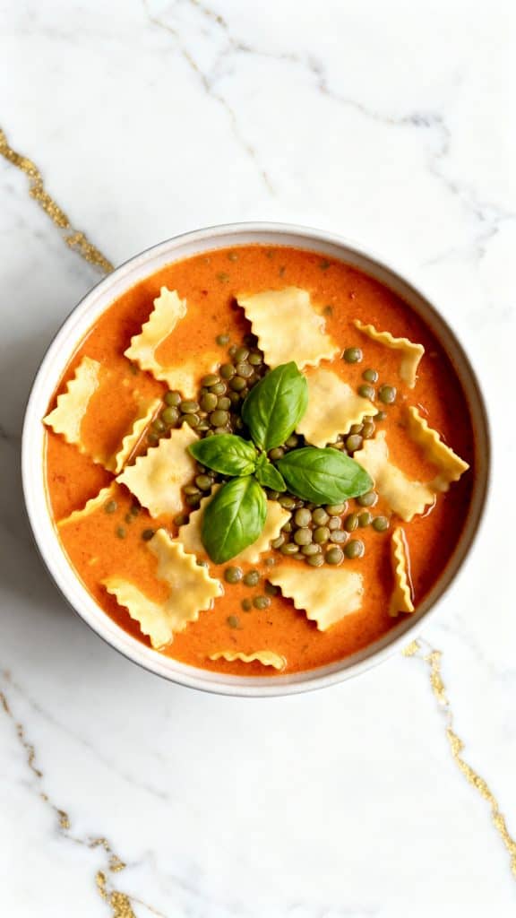 Cozy Crockpot Vegan Lasagna Soup