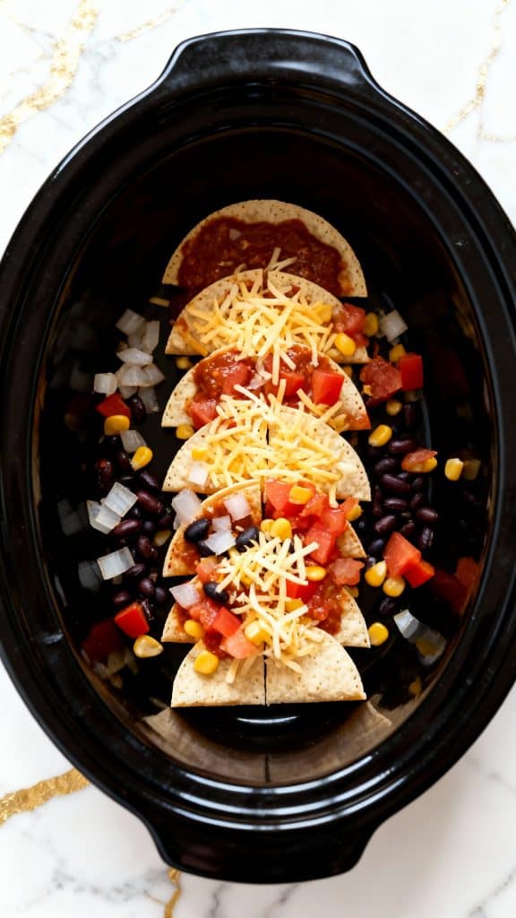 Crockpot Vegan Enchilada Casserole