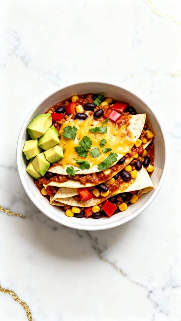 Crockpot Vegan Enchilada Casserole