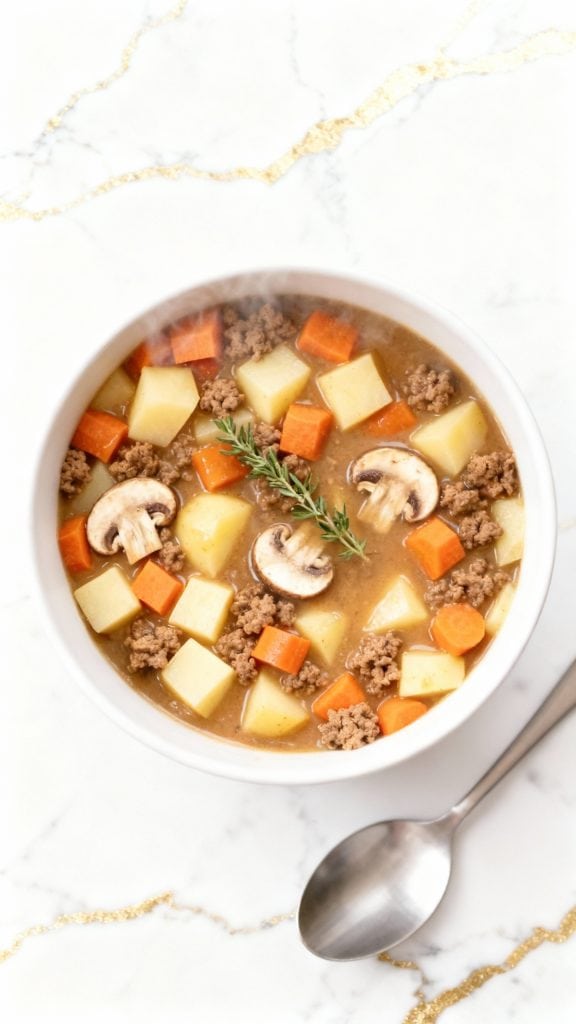 Crockpot Vegan Mushroom &ldquo;Beef&rdquo; Stew