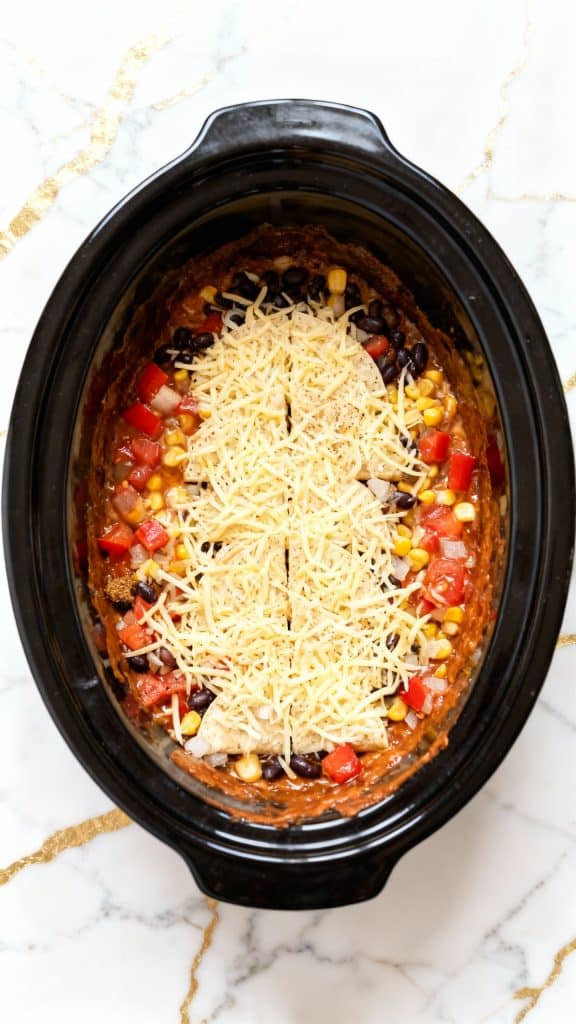Crockpot Vegan Enchilada Casserole