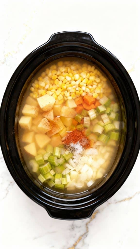 Crockpot Vegan Corn Chowder
