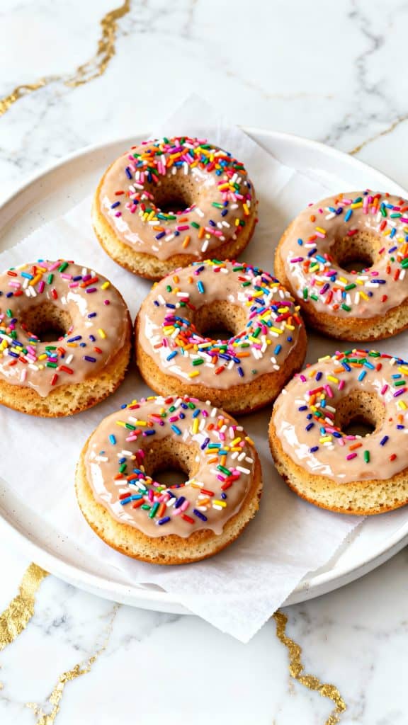 Vegan Baked Donuts with Almond Glaze