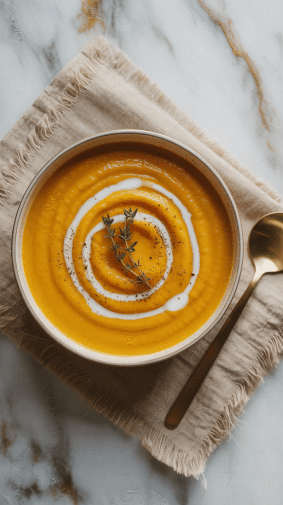 Butternut Squash Soup with Ginger and Turmeric