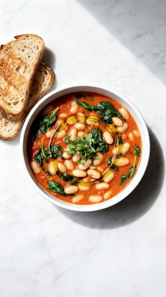 Creamy Vegan Tomato White Bean Stew