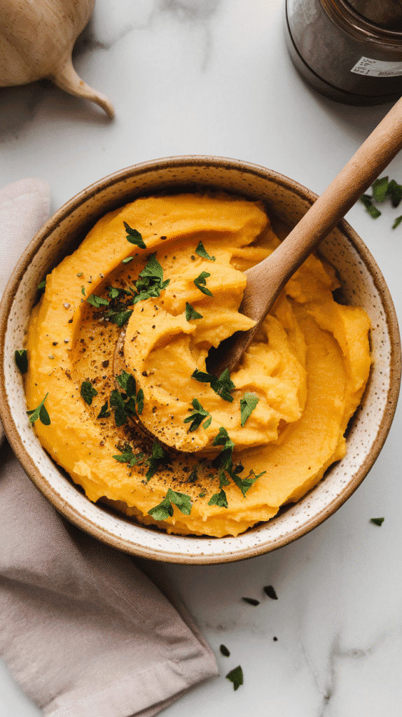 Mashed Butternut Squash with Coconut Milk