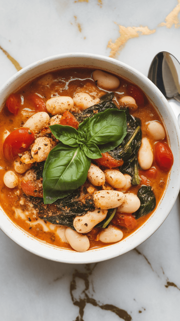 Creamy Vegan Tomato White Bean Stew