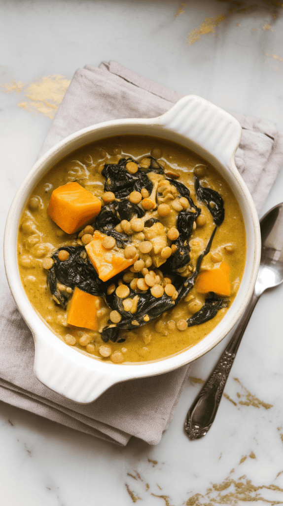 Butternut Squash & Spinach Lentil Curry