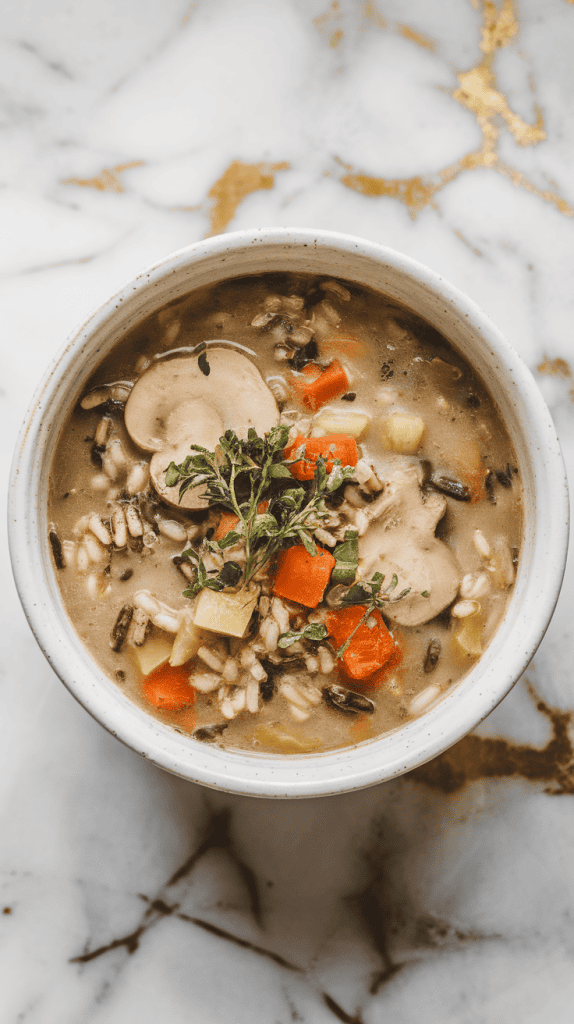 Vegan Wild Rice Mushroom Soup