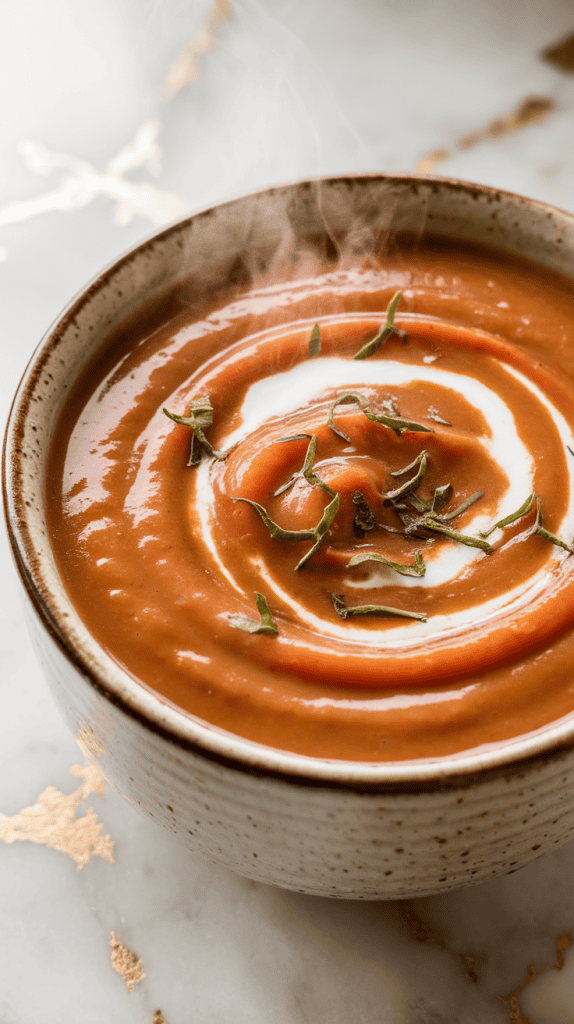 Vegan Roasted Tomato and Red Pepper Soup